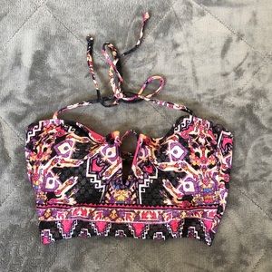 Patterned bikini top! Worn only once